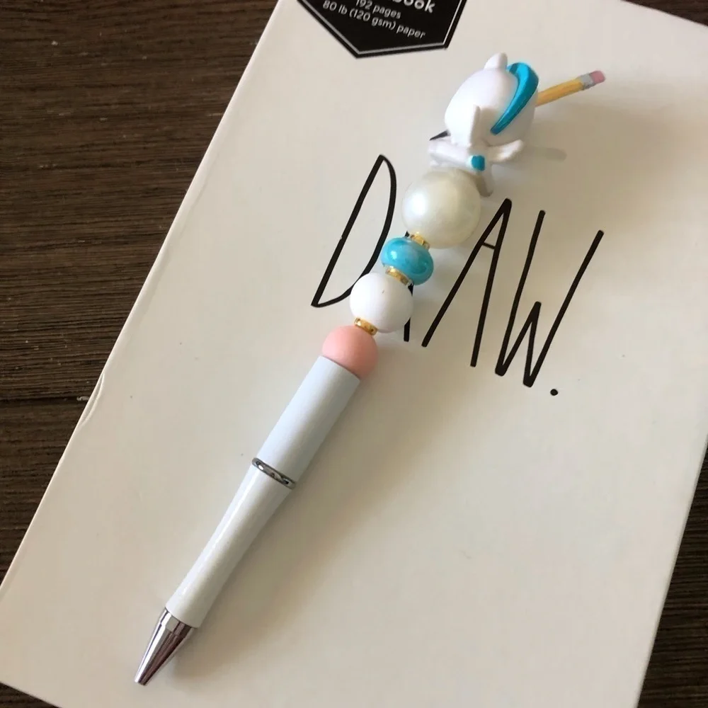 Disney Doorables: Hercules: Pegasus handmade beaded pen
